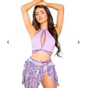 J. Valentine Lavender Moonlit Mirage set and Stardust Wrap Skirt 💜🔮☂️